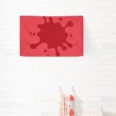 Benutzerdefiniertes Rot auf Tomato Red Splash Bann Banner (InSitu)
