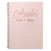 Benutzerdefiniertes Rot | Imitats Rose Gold Foil H Notizblock (Vorderseite)