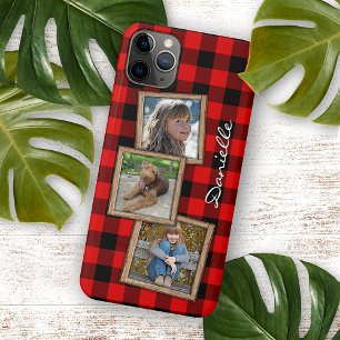 Benutzerdefiniertes Rot-Schwarz-Buffalo-Holzfäller iPhone 16 Pro Max Hülle