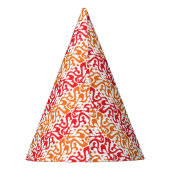 Benutzerdefiniertes Rot- und Orange-Mod-Muster Partyhütchen (Rückseite)
