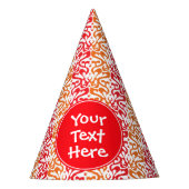 Benutzerdefiniertes Rot- und Orange-Mod-Muster Partyhütchen (Vorderseite)