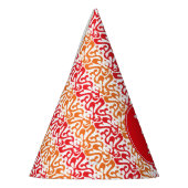 Benutzerdefiniertes Rot- und Orange-Mod-Muster Partyhütchen (Links)