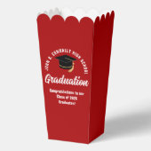 Benutzerdefiniertes rotes Abschlussfeier-Popcorn 2 Geschenkschachtel (Vorderseite)