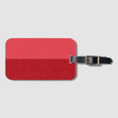 Benutzerdefiniertes rotes Gepäckanhänger – geteilt (Vorderseite (Horizontal))