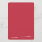 Benutzerdefiniertes rotes Hochzeitmenü mit Herz Menükarte (Rückseite)