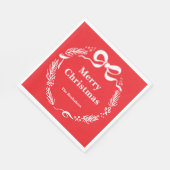 Benutzerdefiniertes rotes modernes handgezeichnete serviette (Ecke)
