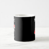 Benutzerdefiniertes rotes Nummer 45 personalisiert Kaffeetasse (Mittel)