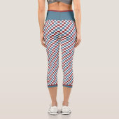 Benutzerdefiniertes rotes Schachbrett-Muster in We Capri Leggings (Rückseite)
