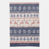 Benutzerdefiniertes rotes und blaues skandinavisch geschirrtuch (Vertikal)