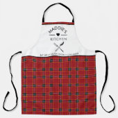 Benutzerdefiniertes rotes und Kariertes Schwarzes Schürze (Vorderseite)