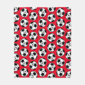Benutzerdefiniertes rotes und schwarzes Fußballbal Fleecedecke (Vorderseite)