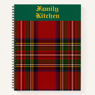 Benutzerdefiniertes Royal Stewart Clan Plaid Tarta Notizblock