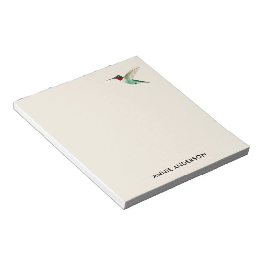 Benutzerdefiniertes Ruby-throated Hummingbird Note Notizblock (angewinkelt)