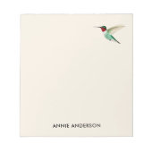 Benutzerdefiniertes Ruby-throated Hummingbird Note Notizblock (Vorderseite)