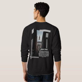 Benutzerdefiniertes Rückendruck Modernes Stadtgebä Sweatshirt