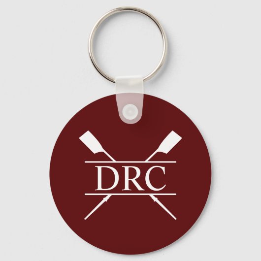 Benutzerdefiniertes Ruderclub-Monogramm Schlüsselanhänger (Vorderseite)