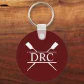 Benutzerdefiniertes Ruderclub-Monogramm Schlüsselanhänger (Rückseite)
