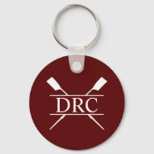 Benutzerdefiniertes Ruderclub-Monogramm Schlüsselanhänger (Rückseite)
