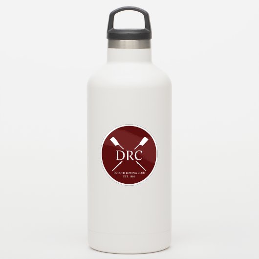 Benutzerdefiniertes Ruderverein-Monogramm Aufkleber (Wassserflasche)