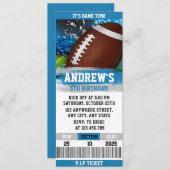 Benutzerdefiniertes Rugby Boys Geburtsticket Einladung (Vorne/Hinten)