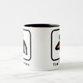 Benutzerdefiniertes Rugby-Player-Logo Zweifarbige Tasse (Mittel)