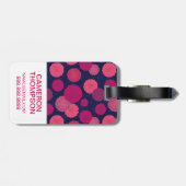 Benutzerdefiniertes runder Blume-Muster für Fotos Gepäckanhänger (Rückseite horizontal)