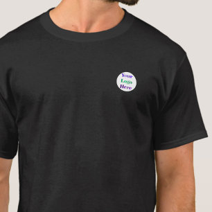 Benutzerdefiniertes rundes Logo Corporate Mitarbei T-Shirt
