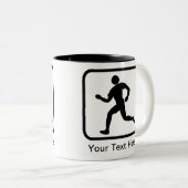 Benutzerdefiniertes Runner-Logo Zweifarbige Tasse (VorderseiteRechts)