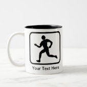 Benutzerdefiniertes Runner-Logo Zweifarbige Tasse (Links)