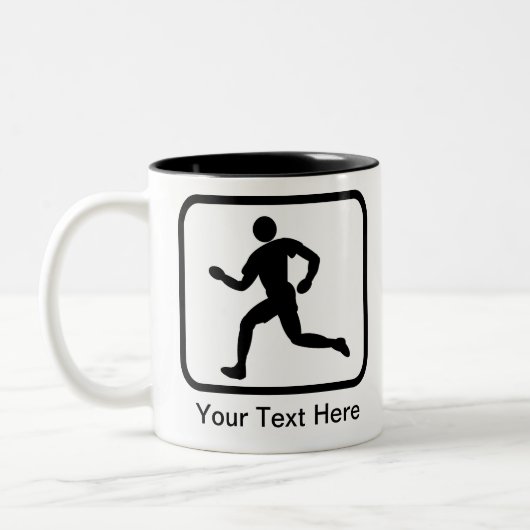 Benutzerdefiniertes Runner-Logo Zweifarbige Tasse (Links)