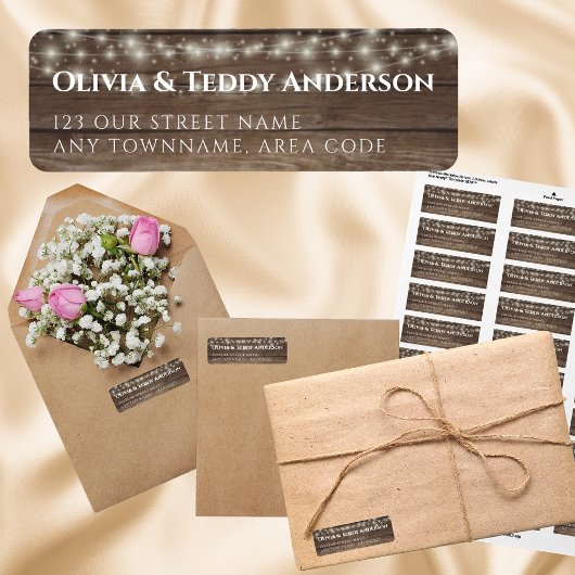 Benutzerdefiniertes Rustic Woods Lights-Event-Adre