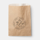 Benutzerdefiniertes Rustikales Bäckerei-Logo Kraft Geschenktütchen (Vorderseite)