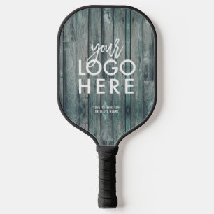 Benutzerdefiniertes Rustikales Geschäft-Logo Dark Pickleball Schläger