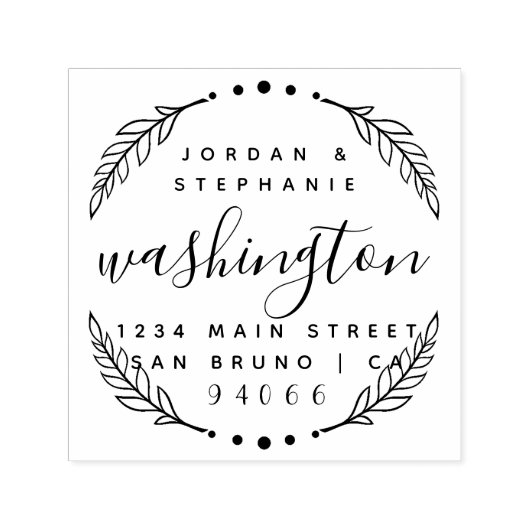 Benutzerdefiniertes rustikales Skript nur verheira Permastempel (Design)