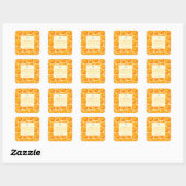 Benutzerdefiniertes Saftiges Orange Reed Diffusor  Quadratischer Aufkleber (Blatt)