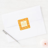 Benutzerdefiniertes Saftiges Orange Reed Diffusor  Quadratischer Aufkleber (Umschlag)