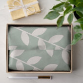 Benutzerdefiniertes Sage Green 70er Retro-Leaf-Mus Seidenpapier (Geschenk)