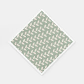 Benutzerdefiniertes Sage Green 70er Retro-Leaf-Mus Serviette (Ecke)