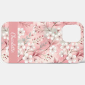 Benutzerdefiniertes Sakura-Blume-Muster Rosa Case-Mate iPhone Hülle (Rückseite (Horizontal))