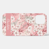 Benutzerdefiniertes Sakura-Blume-Muster Rosa Case-Mate iPhone Hülle (Rückseite (Horizontal))