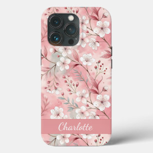 Benutzerdefiniertes Sakura-Blume-Muster Rosa Case-Mate iPhone Hülle