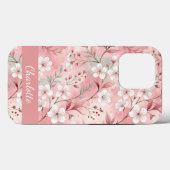 Benutzerdefiniertes Sakura-Blume-Muster Rosa Case-Mate iPhone Hülle (Rückseite (Horizontal))
