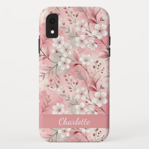 Benutzerdefiniertes Sakura-Blume-Muster Rosa Case-Mate iPhone Hülle