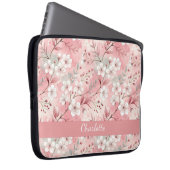 Benutzerdefiniertes Sakura-Blume-Muster Rosa Laptopschutzhülle (Vorne Rechts)