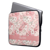 Benutzerdefiniertes Sakura-Blume-Muster Rosa Laptopschutzhülle (Vorderseite Links)
