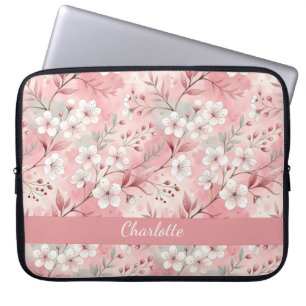 Benutzerdefiniertes Sakura-Blume-Muster Rosa Laptopschutzhülle