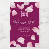 Benutzerdefiniertes Sakura-Öl-Label Weinetikett (Einzelnes Label)
