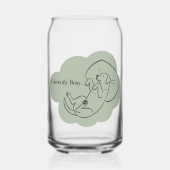 Benutzerdefiniertes Salbeigrün Labrador Glas | Ges (Vorderseite)