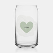 Benutzerdefiniertes Salbeigrün Labrador Glas | Ges (Rückseite)