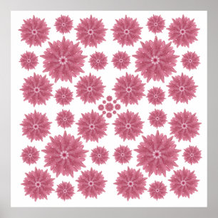 Benutzerdefiniertes sanftes staubiges rosa Chrysan Poster